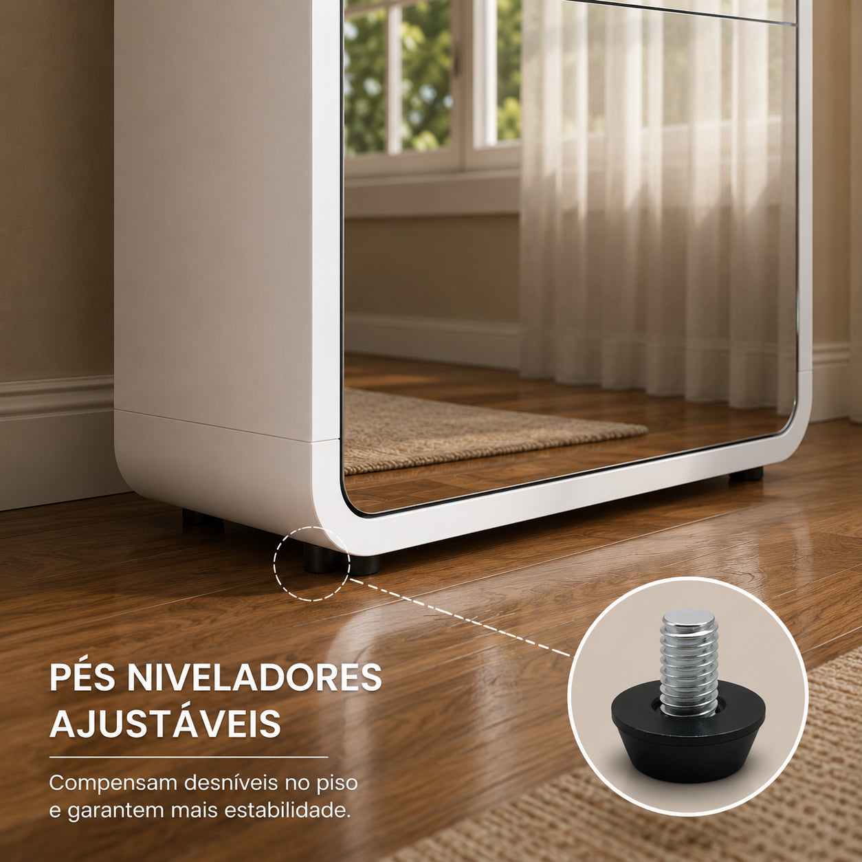 Sapateira Slim Espelhada de Corpo Inteiro