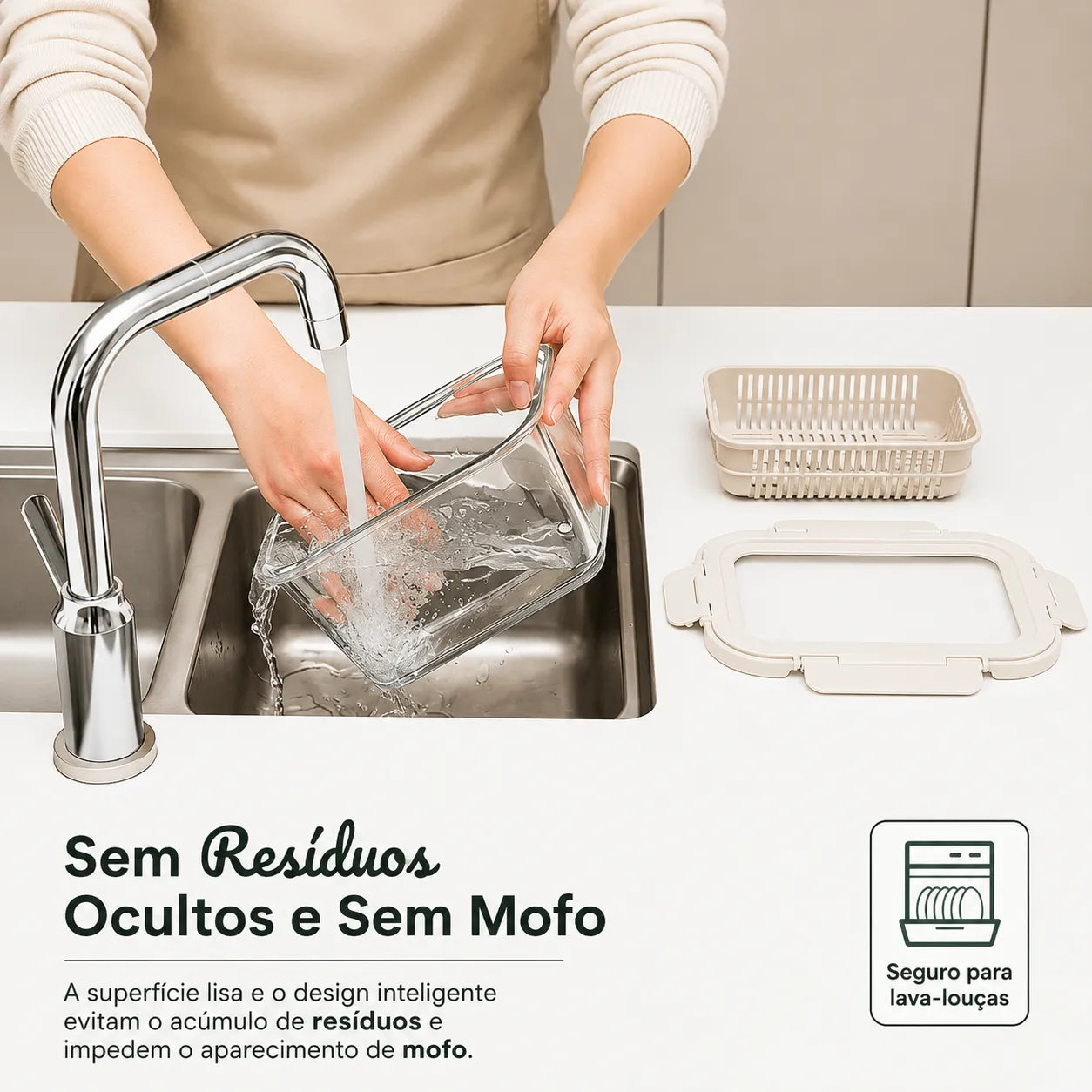 Kit Potes de Vidro Herméticos – Conserve Frutas e Verduras Frescas por Mais Tempo (Livre de BPA)